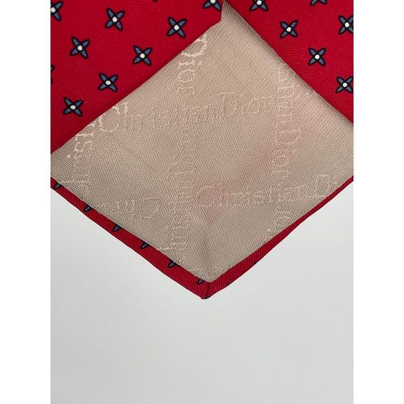 Christian Dior Silk Tie Red - Picture 6 of 7